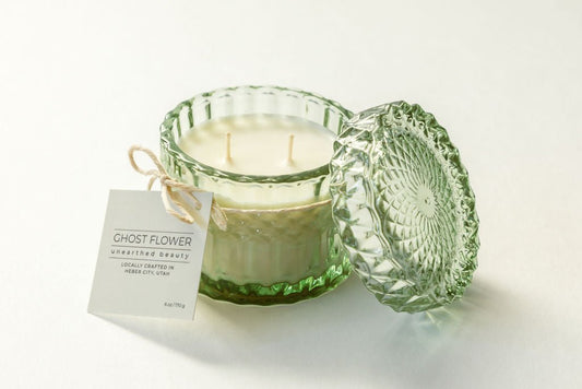 Natural Soy Candles- Grapefruit + Mint - Ghost Flower Beauty